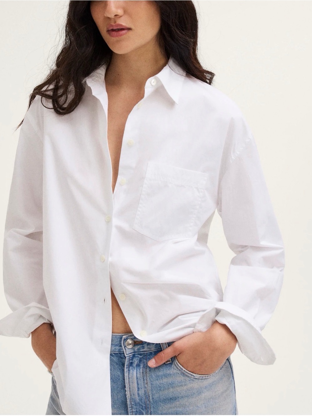 Madewell The Easy Shirt, True White, Large